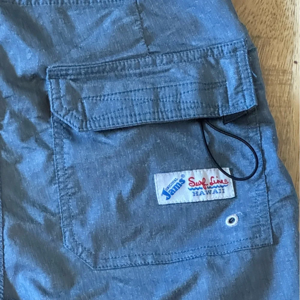 Original Jams Surf Line Hawaii Navy Board Shorts Size 28 Swim Trunks